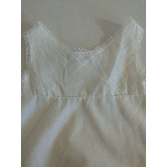 Vintage Girls Undershirt 2T White Pink Lace slip - Picture 6 of 7